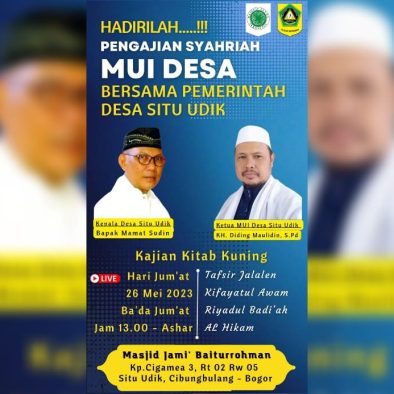 Syahriyahan MUI Desa Situ Udik, Momentum Jaga Kondusifitas Masyarakat