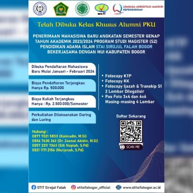 STAI Sirojul Falah Jalin Kerjasama dengan MUI Bogor, Kuliah S2 PAI Khusus Alumni PKU