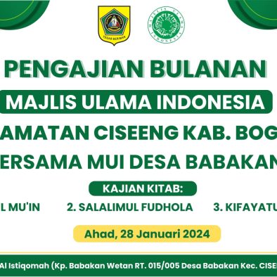 MUI Ciseeng Gelar Syahriyahan, Kaji Kitab Fathul Mu’in, Salalimul Fudhola, dan Kifayatul Awam