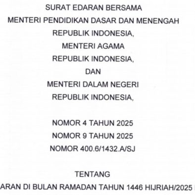 Tiga Menteri Terbitkan Surat Edaran tentang Pembelajaran di Bulan Ramadan