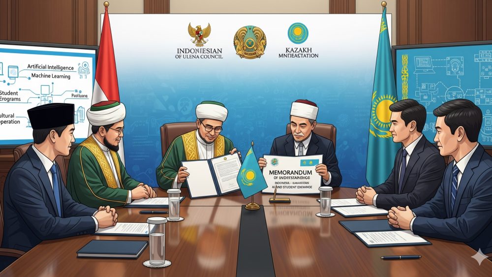 MUI Teken MoU dengan Kazakhstan, Bahas AI hingga Pertukaran Pelajar