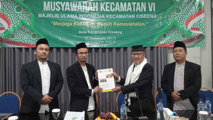 Kiai Acep Sutisna Pimpin Kembali MUI Ciseeng, Camat Subhi Ajak Ulama Tangani Rendahnya Minat Sekolah