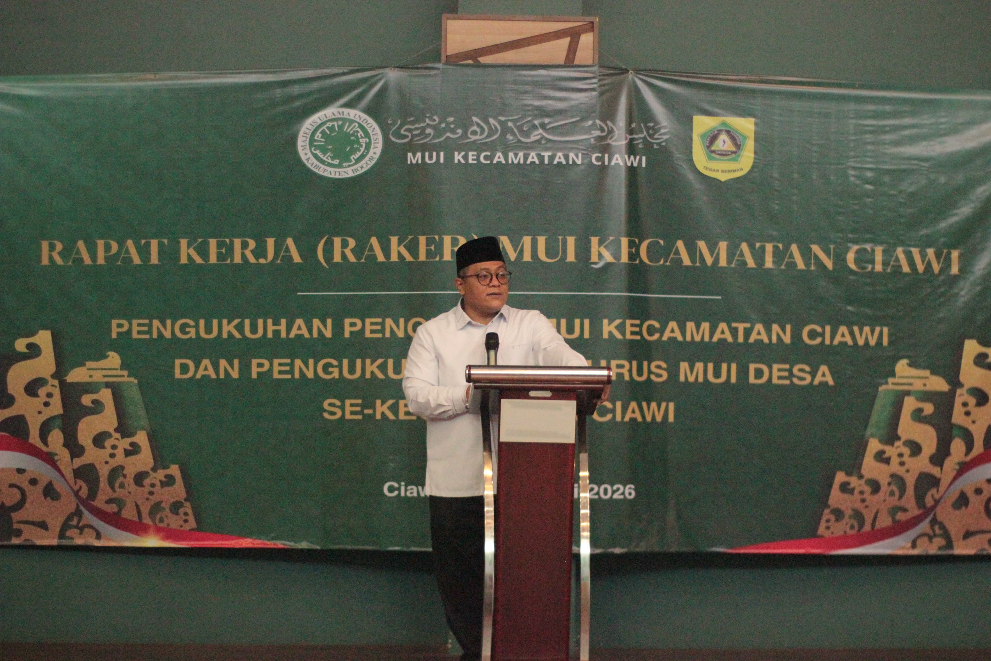 Sambutan Sekretaris umum MUI Kabupaten Bogor H. Irfan Awaluddin, M.Si. Foto : Istimewa.