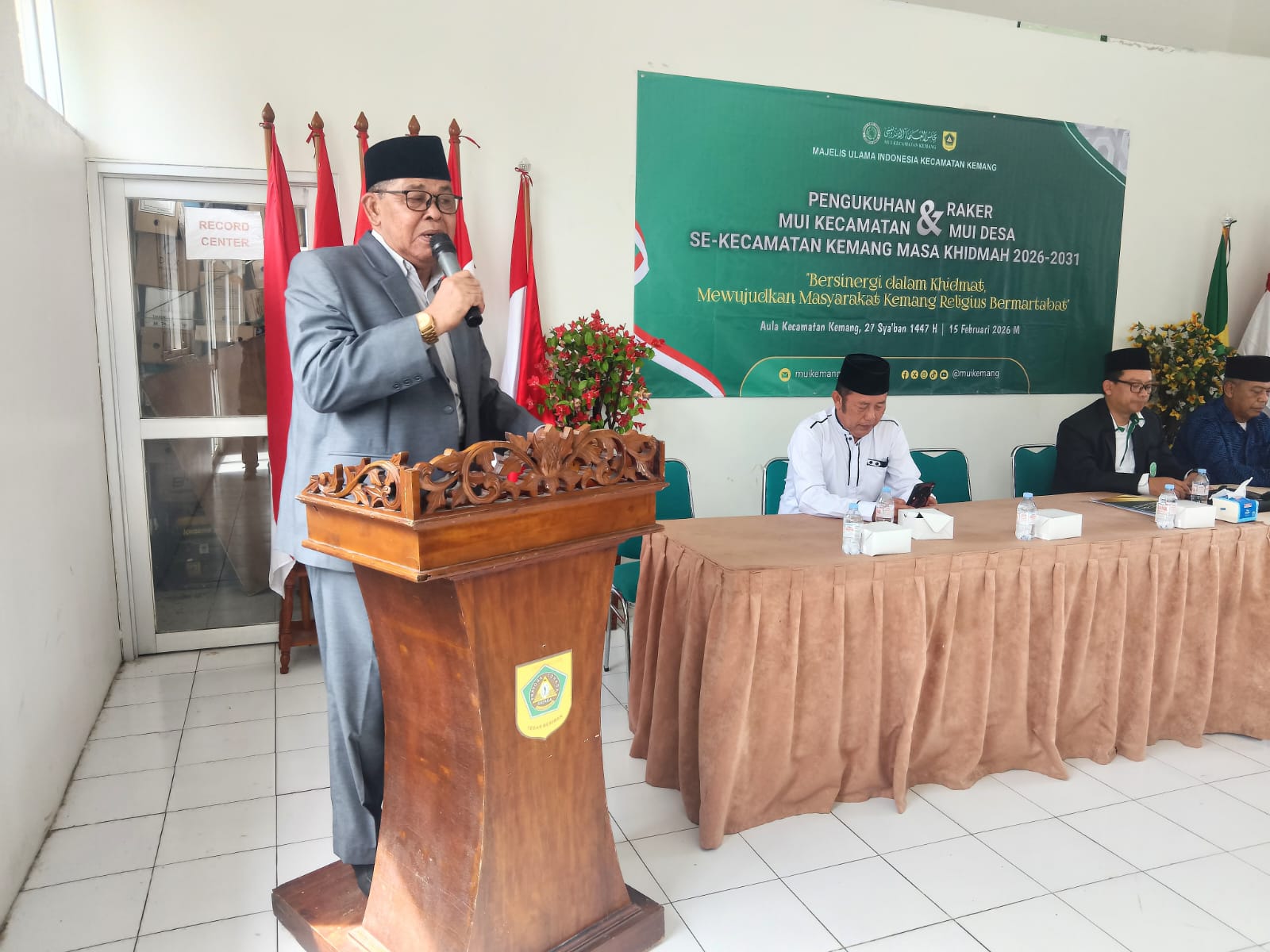 Sambutan Ketua MUI Kecamatan Kemang, KH. M. Zen fatal Harun. (Foto: Istimewa)