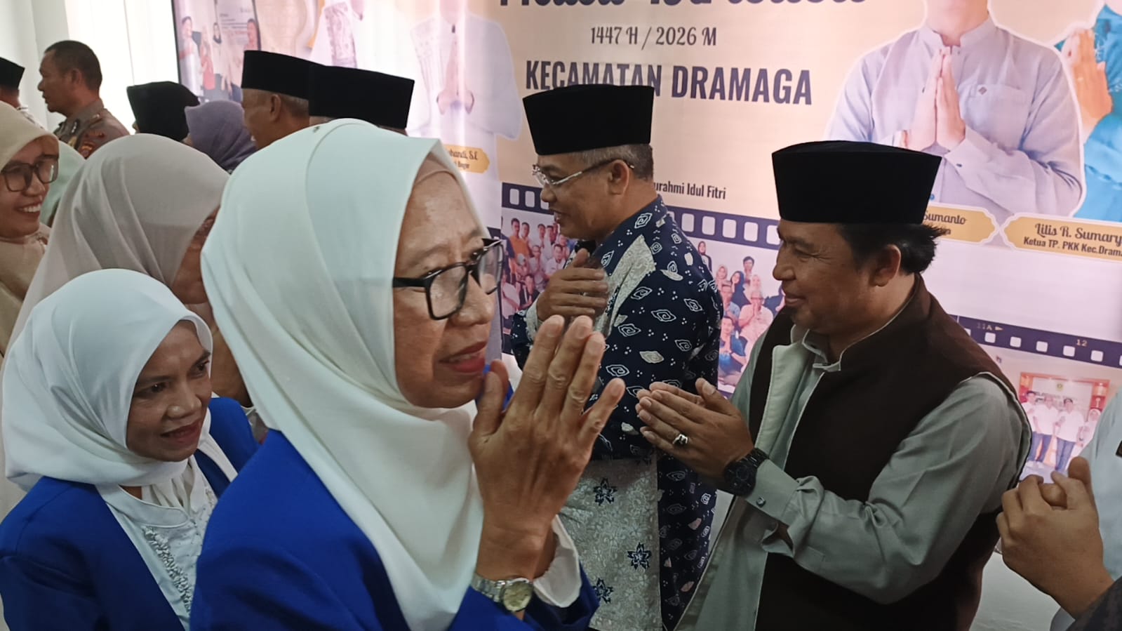 Ketua MUI Dramaga, KH. Endang Muhtadin dalam acara Halal Bihalal. (Foto Istimewa)